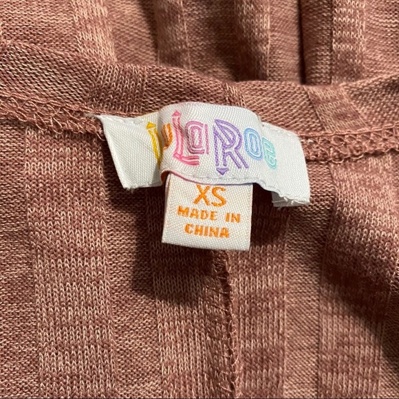 Lularoe Rose Pink Striped Sarah Duster Cardigan - Picture 5 of 6